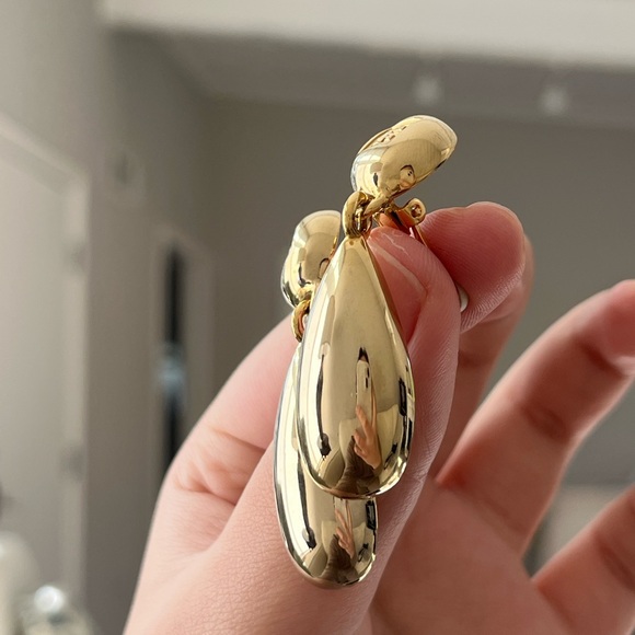 Givenchy Gold Teardrop Earrings - Picture 5 of 7